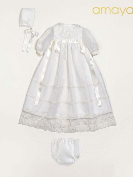 Faldón de bautizo bebe AMAYA cristal haute cotton [1]