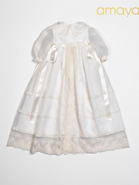 Faldón de bautizo bebe AMAYA cristal haute cotton [2]