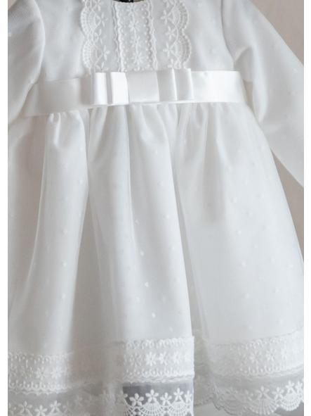 Faldón bautizo bebe EVA MARTINEZ corto tul plumeti 20003 [1]