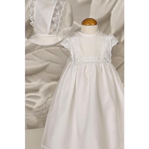 Faldón de bautizo bebe CARMY organza mate modelo 5930 [1]