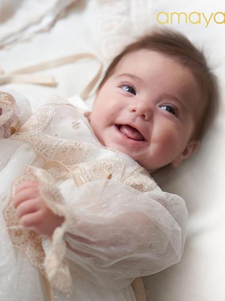 Faldón de bautizo bebe AMAYA tul bordaddo huve [1]