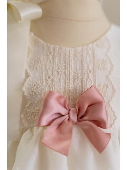 Jesusito bautizo bebe EVA MARTINEZ de plumeti organza 70011BG [1]