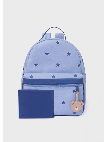 Mochila de bebe MAYORAL estampada estrellas azul 19282