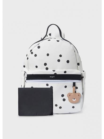 Mochila de bebe MAYORAL estampada topos negros 19282 [1]