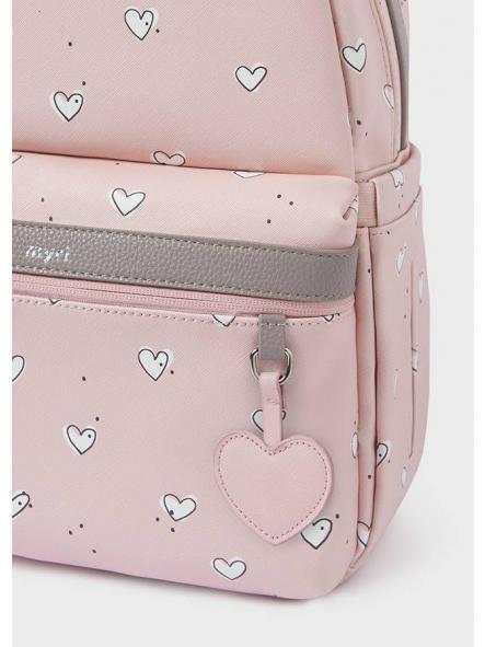 Mochila de bebe MAYORAL estampada corazones rosa 19282 [2]