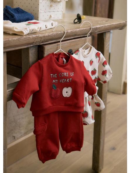 Set de dos conjuntos de bebe niña MAYORAL newborn manzanas 15-02630-044