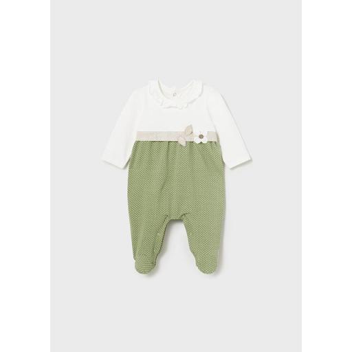 Set de dos pijamas largos algodón bebe niña MAYORAL newborn eucalipto 1709 [1]