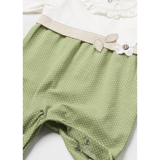 Set de dos pijamas largos algodón bebe niña MAYORAL newborn eucalipto 1709 [3]
