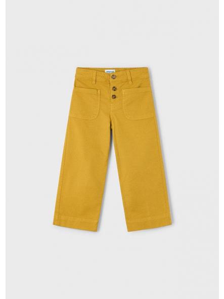 Pantalón largo de niña MAYORAL ancho sarga mostaza 4576 [1]