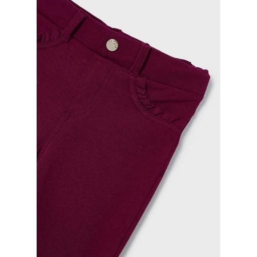 Pantalón largo de felpa para niña MAYORAL color mora [2]
