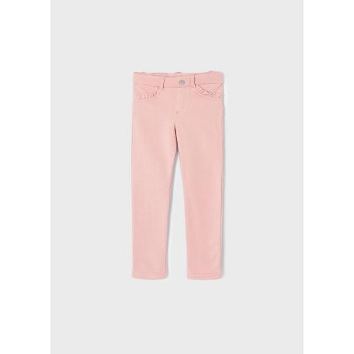 Pantalón largo de felpa para niña MAYORAL color rosa nude [0]