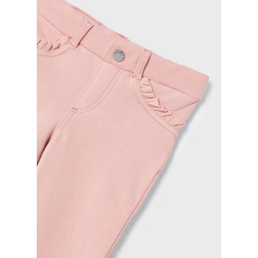 Pantalón largo de felpa para niña MAYORAL color rosa nude [2]