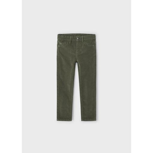 Pantalón largo de niño MAYORAL de pana color verde [0]