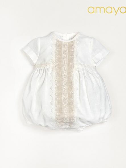 Pelele de bautizo bebe AMAYA little linen [1]