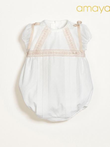 Pelele de bautizo bebe AMAYA Huve  [1]