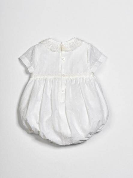 Pelele de bautizo bebe AMAYA organza romantic roses [3]