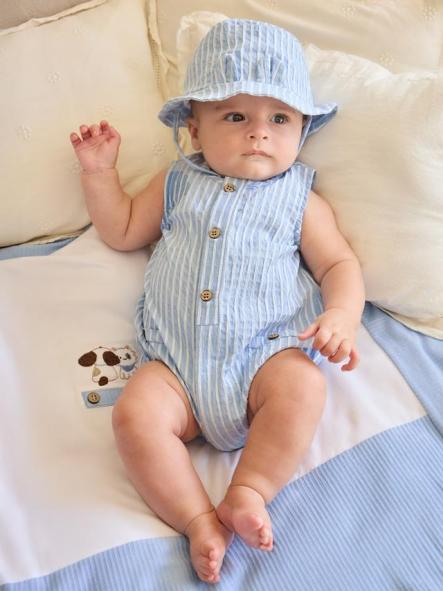 Pelele corto con gorrito MAYORAL nwborn 26-01614-018