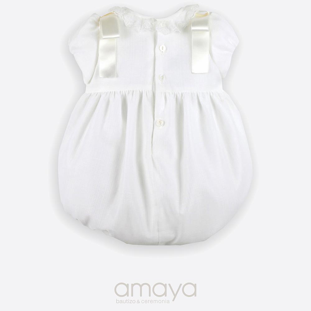 Pelele de bebe para ceremonia, bautizo, arras, fiesta Amaya Baby modelo  532090 el mejor precio Alpi Moda Infantil Valladolid