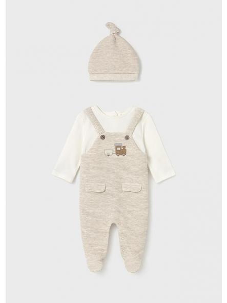 Pelele peto con gorrito bebe niño MAYORAL newborn tren 2609 [0]