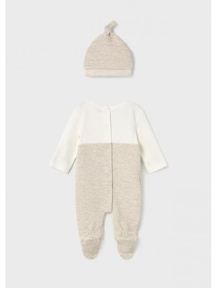 Pelele peto con gorrito bebe niño MAYORAL newborn tren 2609 [1]