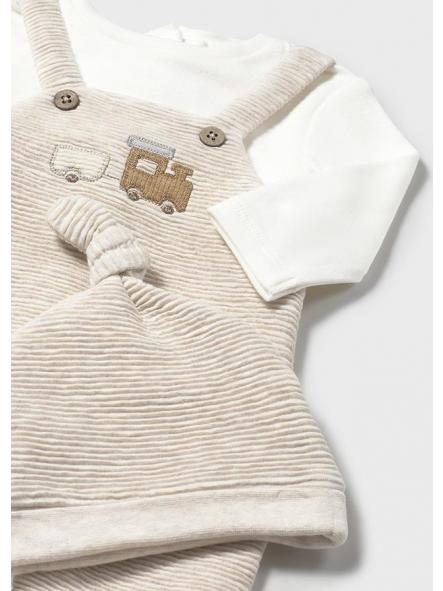Pelele peto con gorrito bebe niño MAYORAL newborn tren 2609 [2]