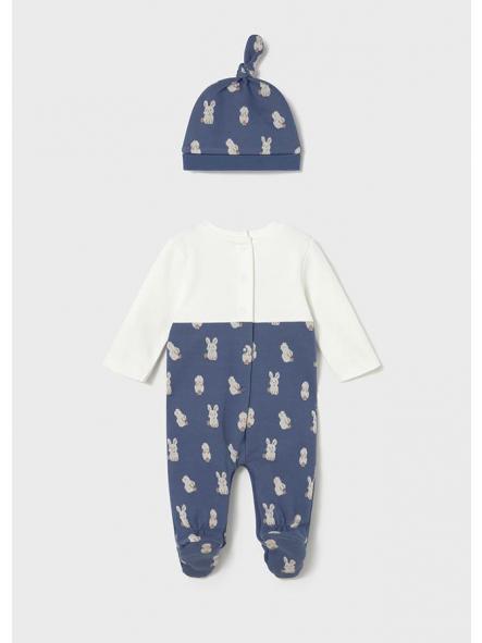 Pelele peto con gorrito bebe niño MAYORAL newborn perritos 2609 [1]