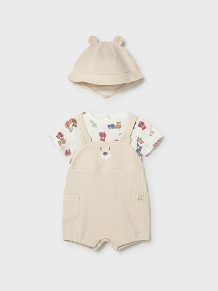 Pelele peto con gorrito bebe niño MAYORAL newborn 26-01608-064