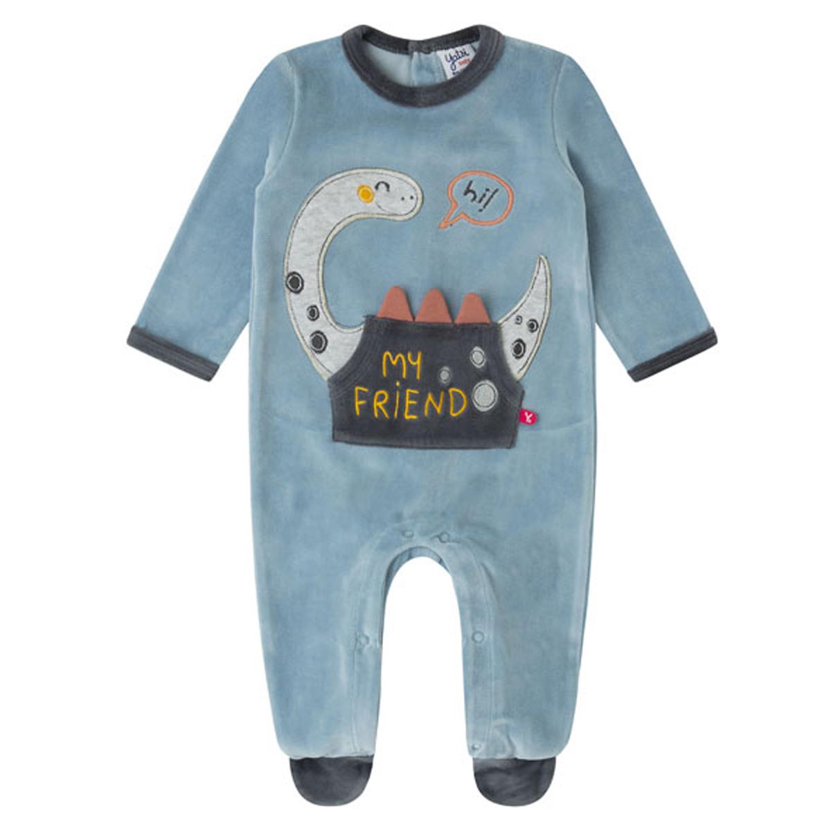 Pijama para bebe niño terciopelo YATSI "my friend"