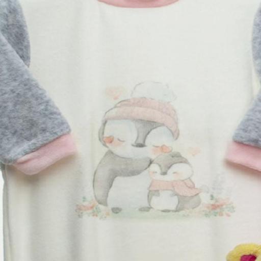 Pijama de primera puesta niña de terciopelo "pingúinos" [1]