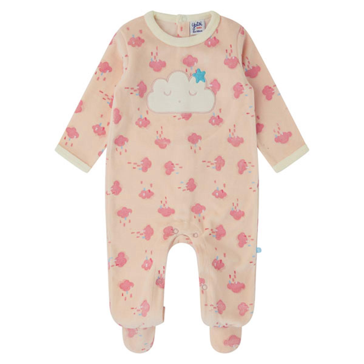 Pijama para bebe niña terciopelo YATSI "nubes"