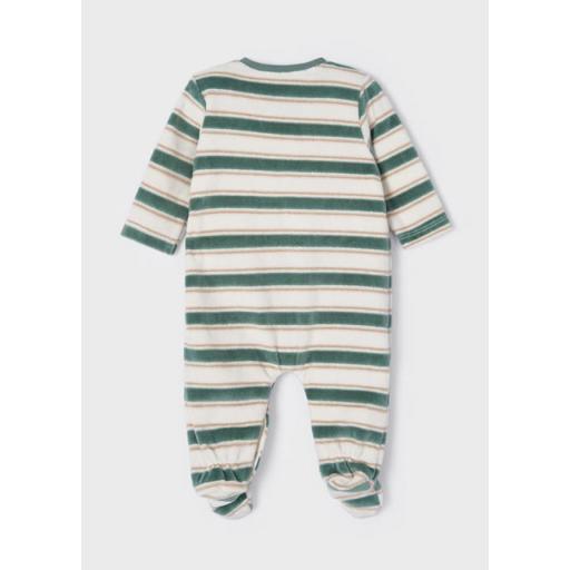 Pelele pijama MAYORAL  newborn unisex terciopelo rayas [1]
