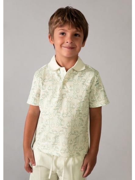 Polo de manga corta niño MAYORAL estampado 26-03104-085