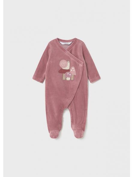 Set de dos pijamas bebe niña MAYORAL newborn terciopelo orquidea 2706 [2]