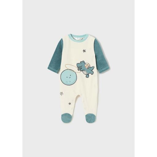 Set de dos pijamas terciopelo bebe unisex MAYORAL Newborn "espacio" [1]