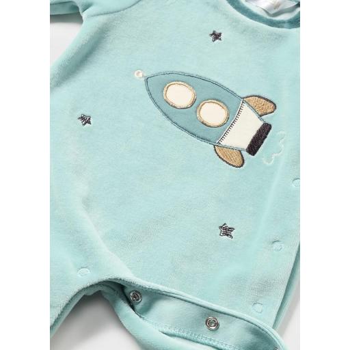 Set de dos pijamas terciopelo bebe unisex MAYORAL Newborn "espacio" [3]