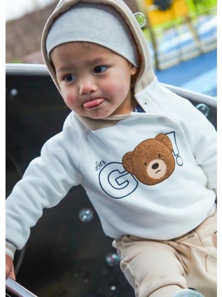 Sudadera con capucha para bebe niño MAYORAL osito 2414