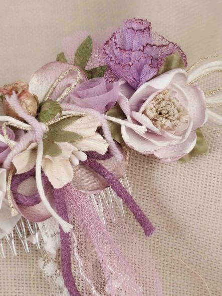 Tocado para niña  de Comunión y Ceremonia ZOYSAN modelo 12750 malva [1]