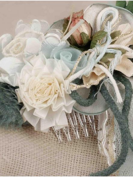 Tocado para niña  de Comunión y Ceremonia ZOYSAN modelo 12750 verde agua [1]