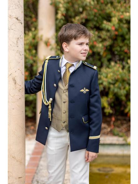 Traje de comunión almirante Eslora Arcadia 2027 para niño con pantalón crudo [2]