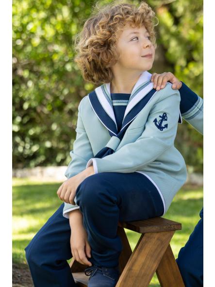 Traje marinero de comunión niño Eslora Menfis 2027 con pantalón azul marino [2]