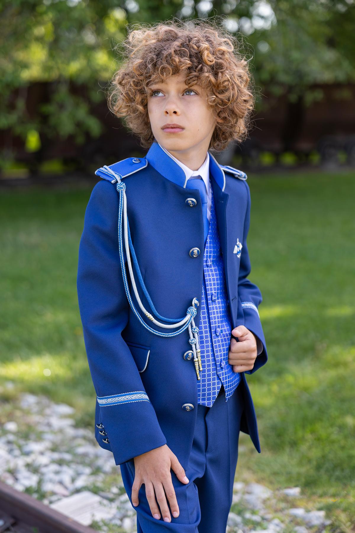 Traje almirante de comunión niño Eslora Catania 2027 azul marino y azul royal