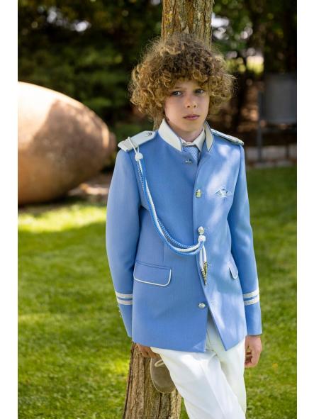 Traje de comunión almirante niño Eslora Sintra 2027 celeste y blanco con forrajera [0]