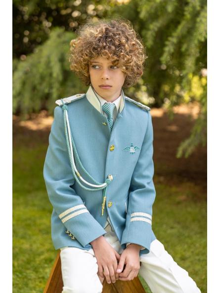 Traje de comunión almirante niño Eslora Terranova 2027 verde agua y blanco [1]