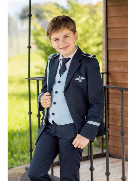 Traje de comunión 2026 niño almirante ESLORA combinado celeste [0]
