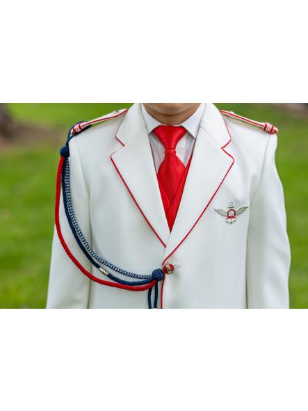 Traje de comunión 2026 niño almirante ESLORA combinado crudo-rojo [1]