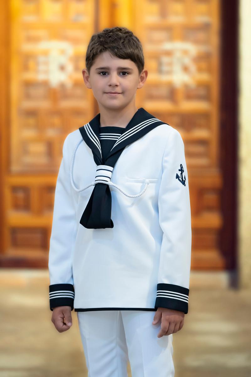 Traje de comunión 2024 niño marinero ESLORA basico blanco