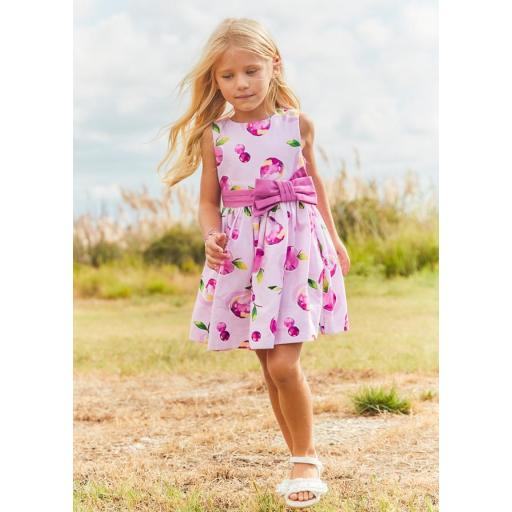 Vestido para vestir de niña MAYORAL "peras" estampado 3917