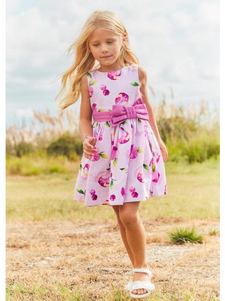 Vestido para vestir de niña MAYORAL "peras" estampado 3917