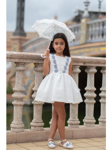 Vestido de tirantes niña NEKENIA con tul azul 2521813