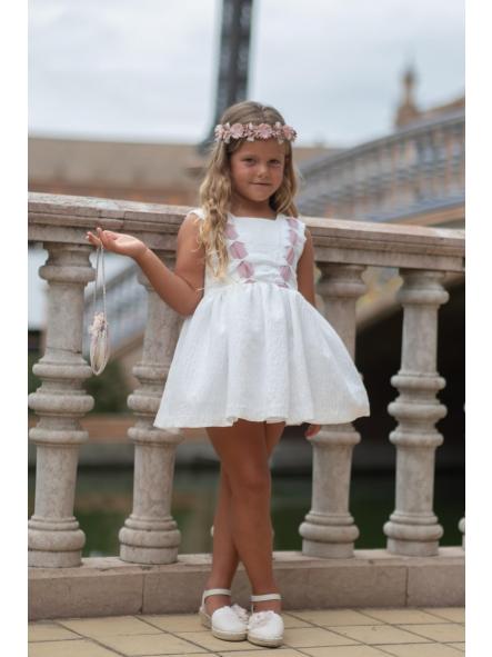 Vestido de tirantes niña NEKENIA con tul rosa 2521813